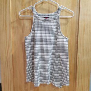 Vince Camuto black and white striped sleeveless tank top